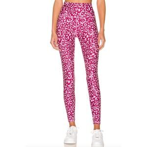 Spiritual Gangster Pink Wildcat Print Intent High Waisted Legging Size Medium
